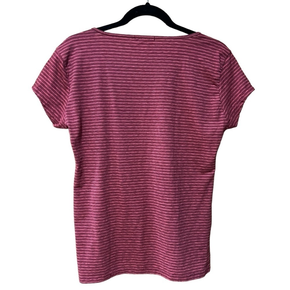 Silk Sport Striped Tee Women's Size Medium Short Sleeve - Picture 3 of 3